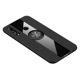 XINLI Stitching Cloth Textue Shockproof TPU Protective Case with Ring Holder, For Huawei Enjoy 9s, For Huawei Maimang 5, For Huawei Maimang 6, For Huawei Mate 20 Lite / Maimang 7